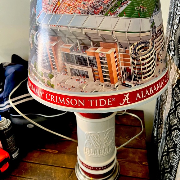 Vintage Alabama Crimson Tide Lamp - Paul Bear Bryant Stadium - Picture 1 of 3